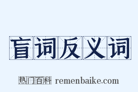 盲词反义词是什么意思的图片